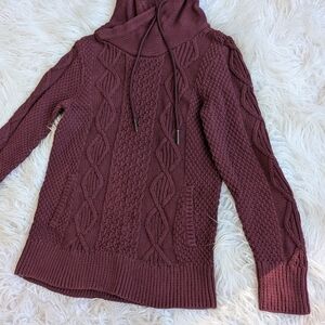 L.L. Bean Maroon Cowl Neck Sweater